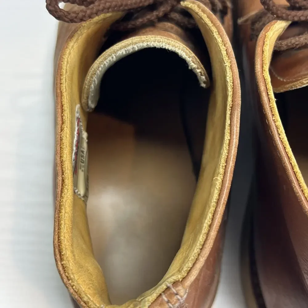 Vintage Red Wing 595 Chukka Leather Lace Up Boots Mens Sz 9 D - Made In USA